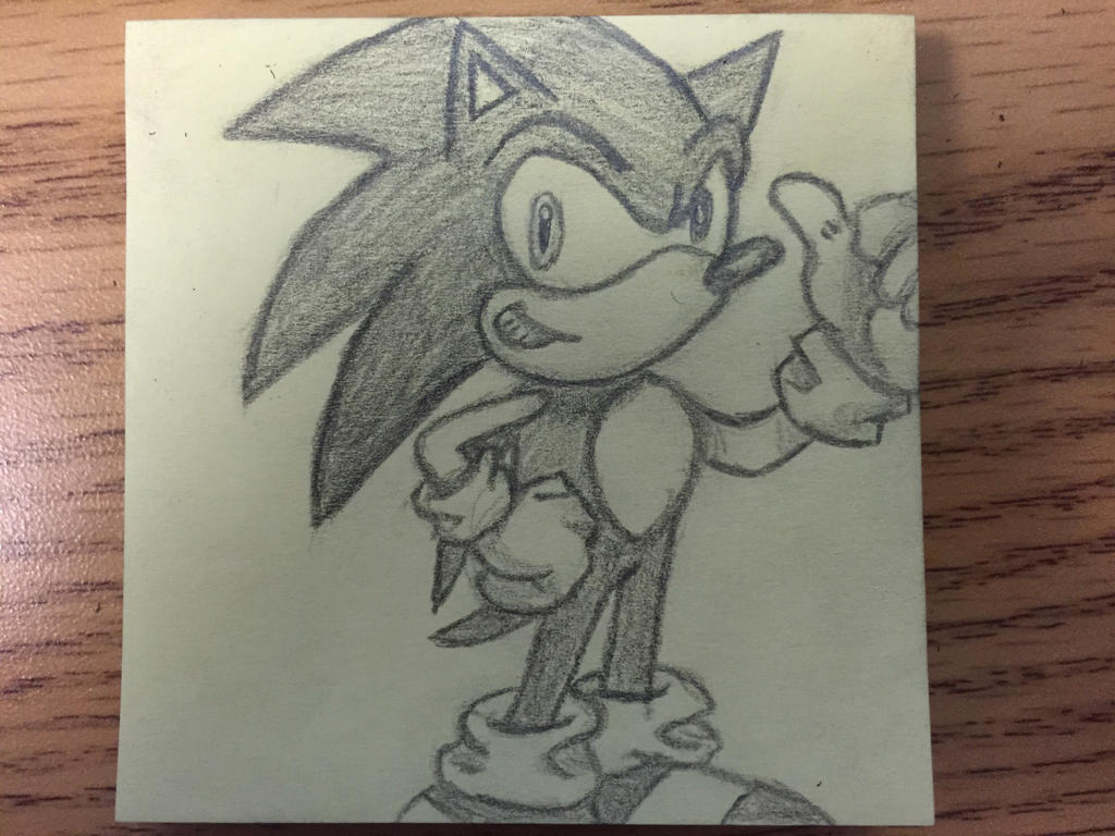 Sonic (Post-It) by AlPendragon on DeviantArt