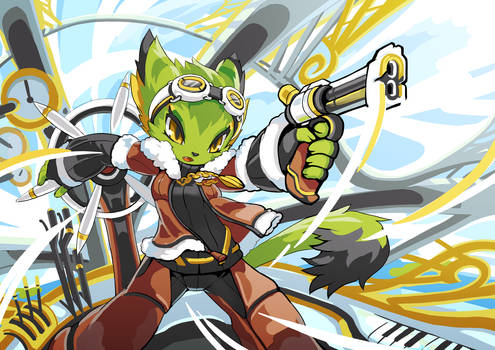 Freedom Planet 2 art experiment of Cory