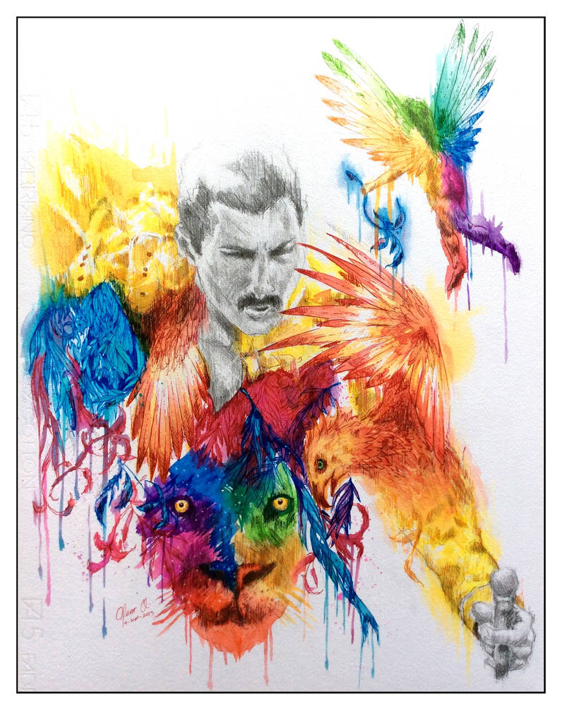 Freddie Mercury Watercolor