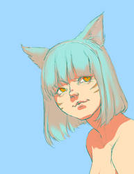 blue green miqote