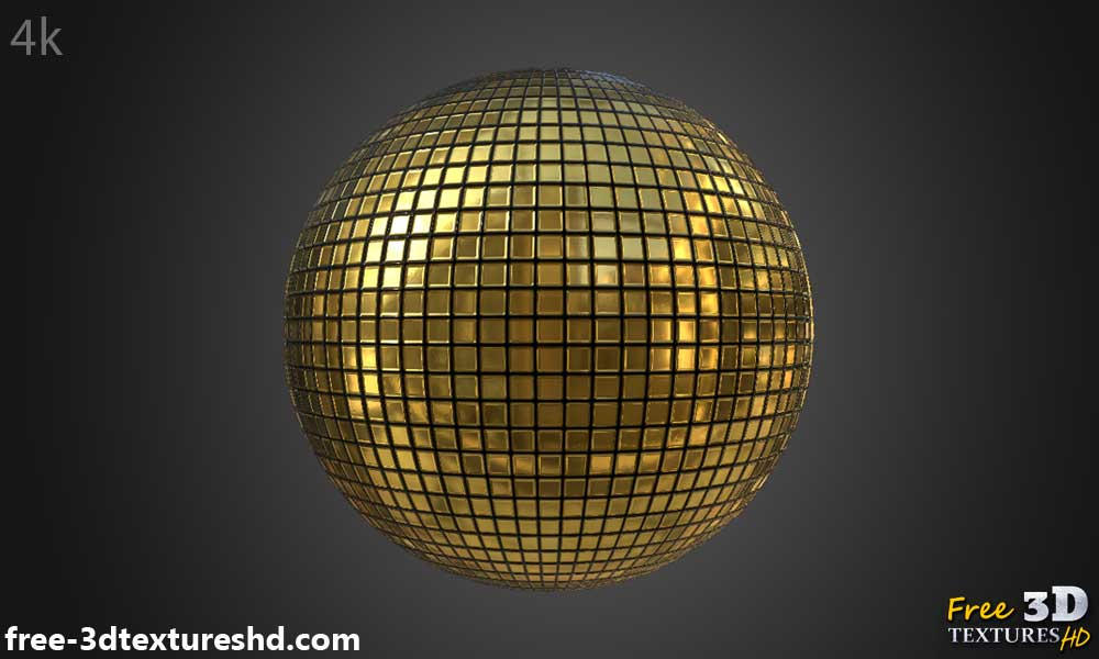 Gold Textures Disco Ball- seamless -BPR material by free-3dtextureshd ...