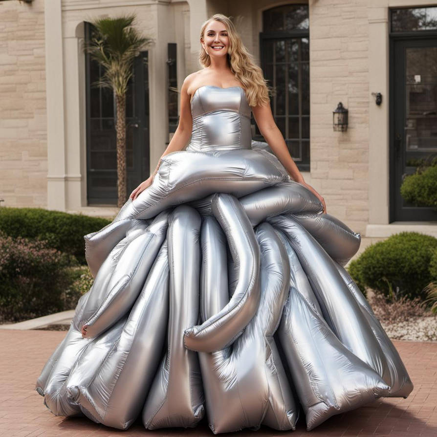 Inflatable silver prom dress by kamenrideroynx2468 on DeviantArt