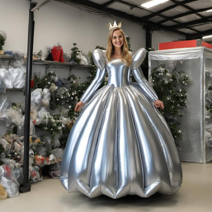 Inflatable silver princess dress by kamenrideroynx2468 on DeviantArt