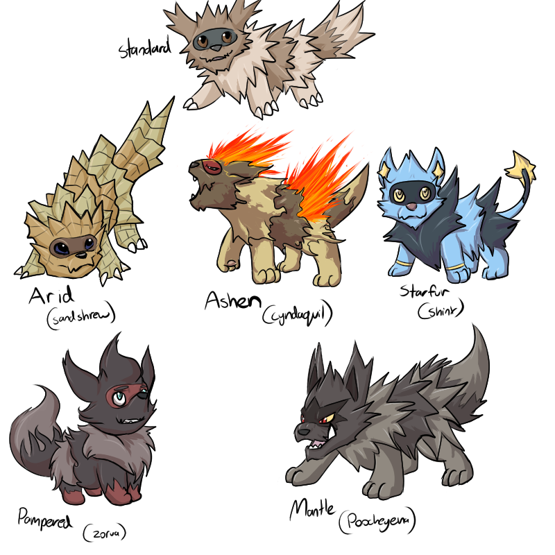 Zigzagoon Variants/Crossbreeds