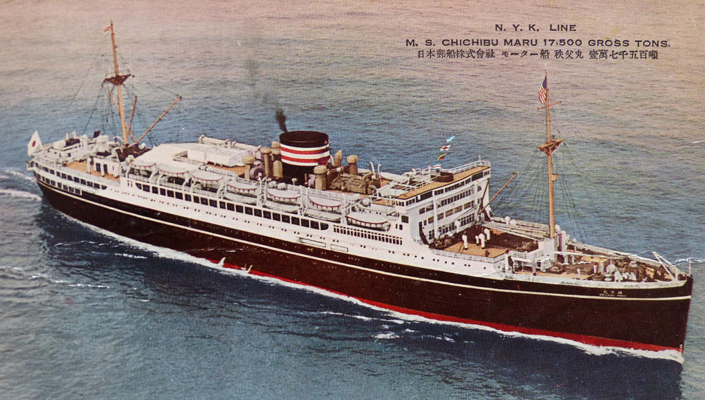 Japanese passenger ship Chichibu Maru 19301938 by roodbaard1958 on