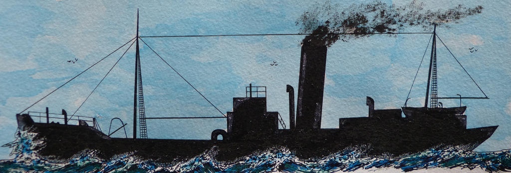 Japanse screw steam trawler Himeshima Maru 1927- by roodbaard1958 on ...