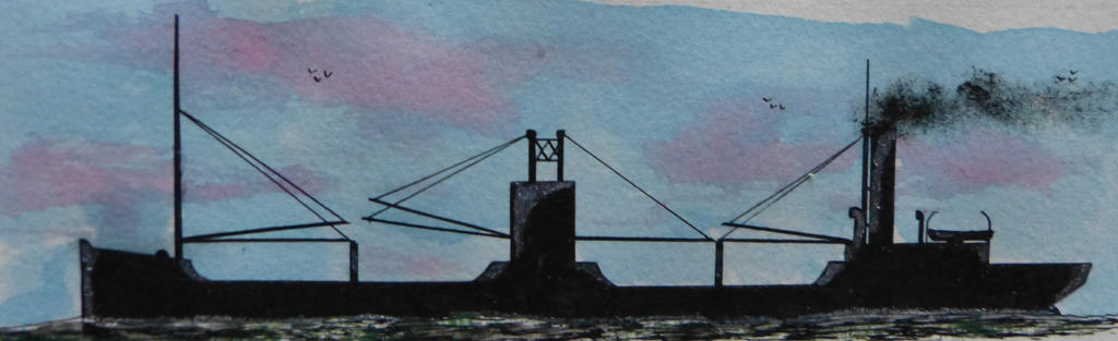 Japanese cargo ship Unyo Maru No. 5 (1929) by roodbaard1958 on DeviantArt