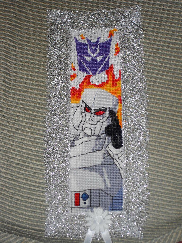 Cross Stitch Bookmark - Megatron