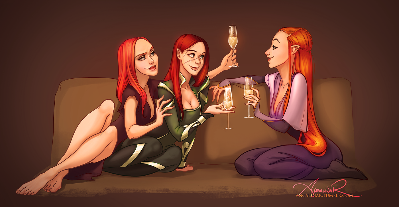 Three Redheads