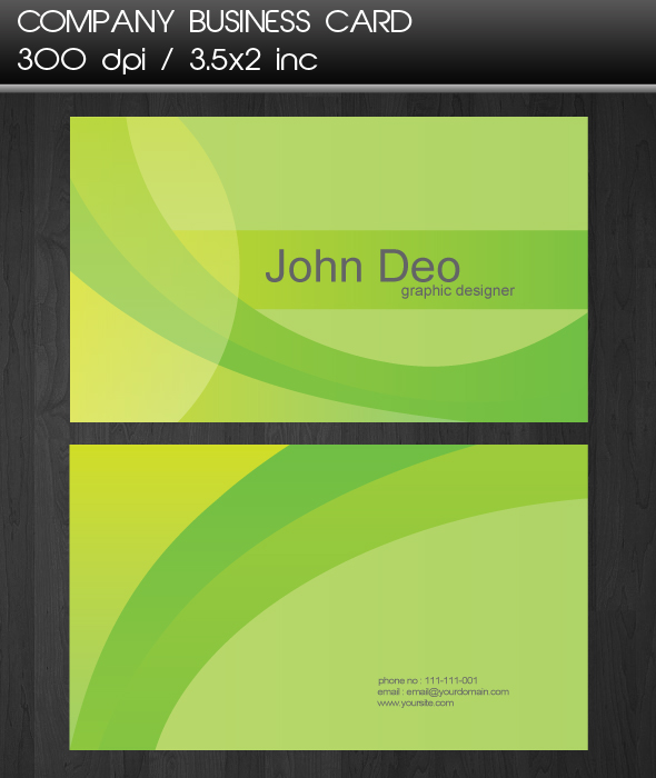 GREEN BUSINESS CARD