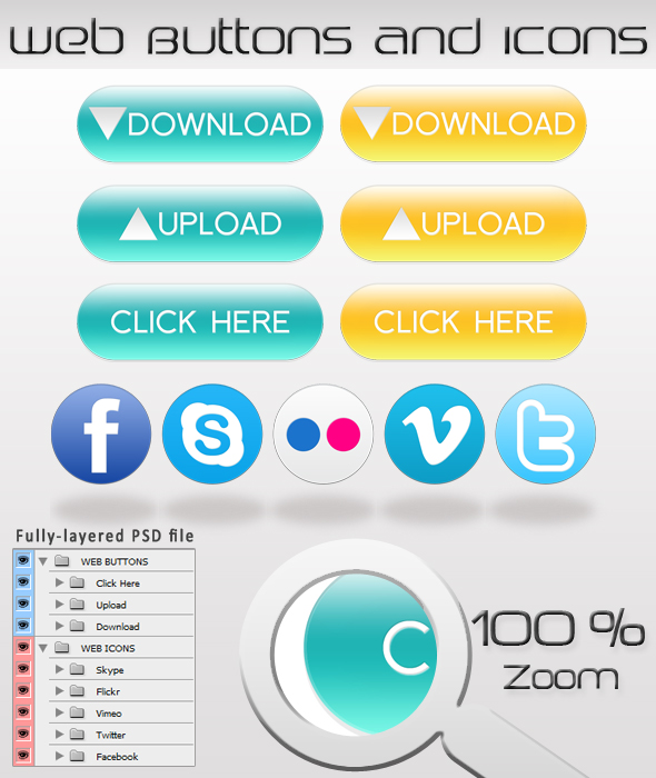 WEB BUTTONS AND ICONS