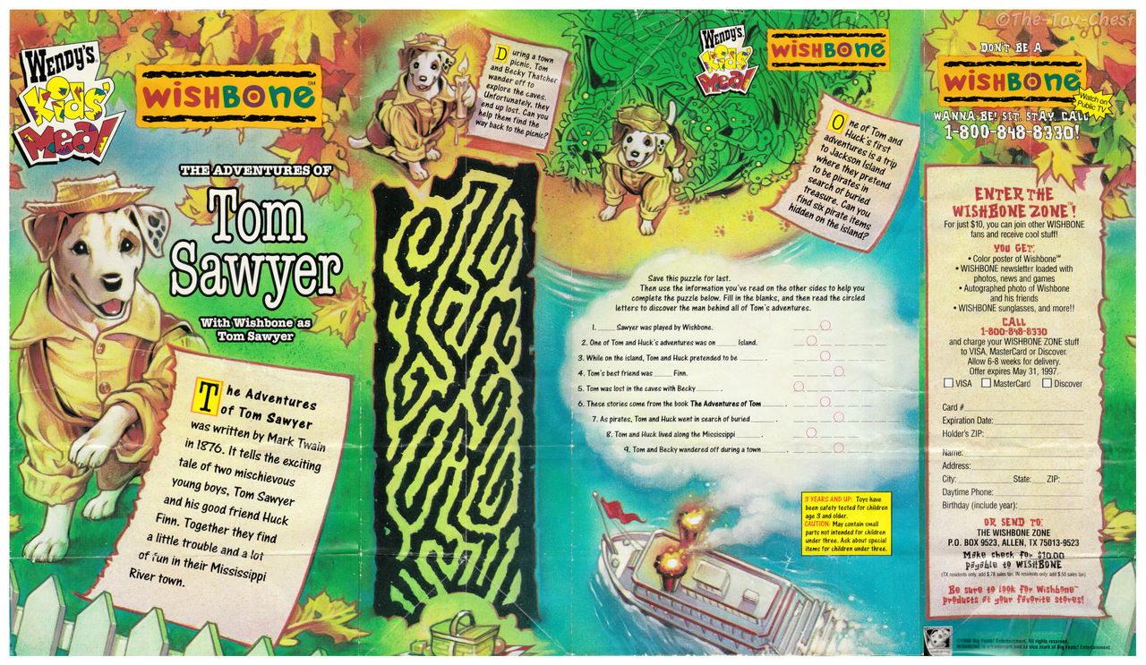Wishbone - Wendy's Kids' Meal Bag - Tom Sawyer by The-Toy-Chest on ...