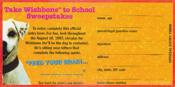 Take Wishbone To School - Target Sweepstakes Form