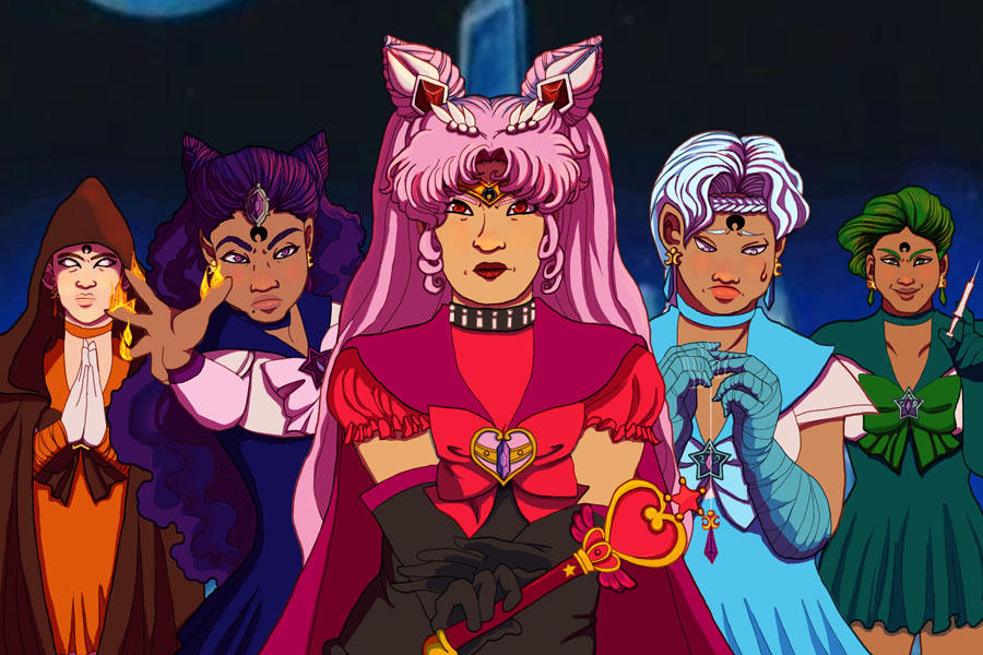 sailor black moon and the ayakashi senshi