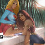 Supergirl and Wonder woman