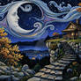 Up on the hill beside the moon