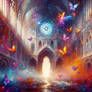 Cathedral, Stained Glass, Fantasy, Bloom, Particle