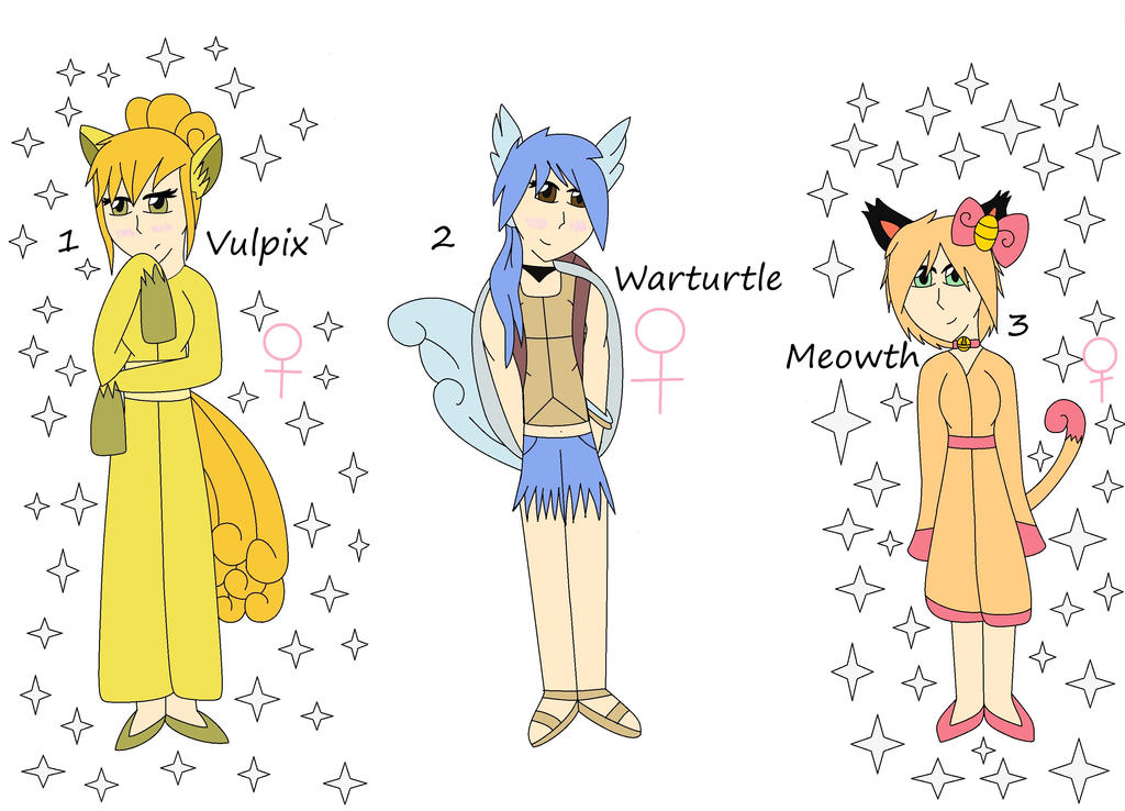 Pokemon Gijinka Adopts 3~ ^^:Closed