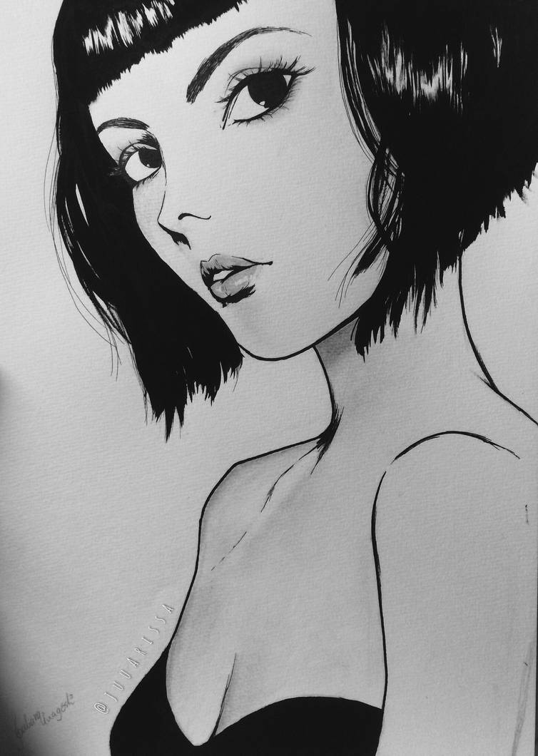 Drawing short-haired woman by JuuArissa on DeviantArt