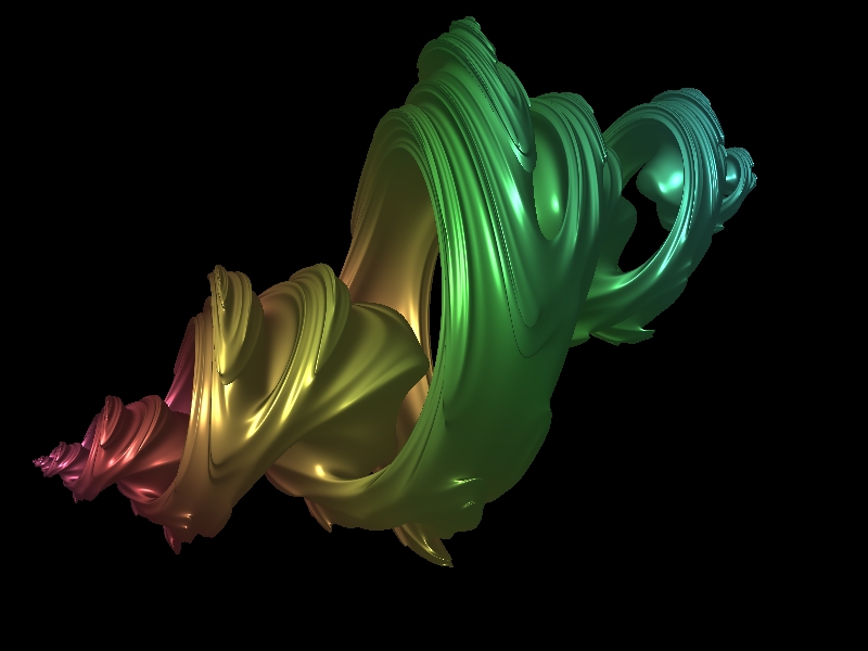 Raytraced 4d julia fractal (less saturated)