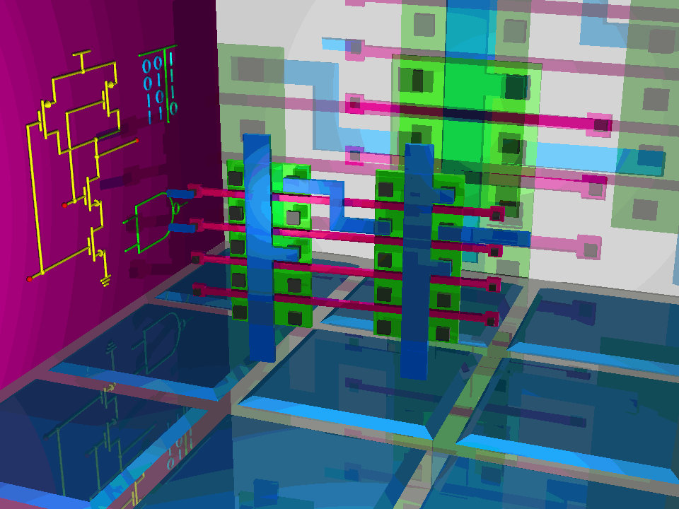 Raytraced NAND Gate Array IC Mask Layout Animation by mcsoftware on ...
