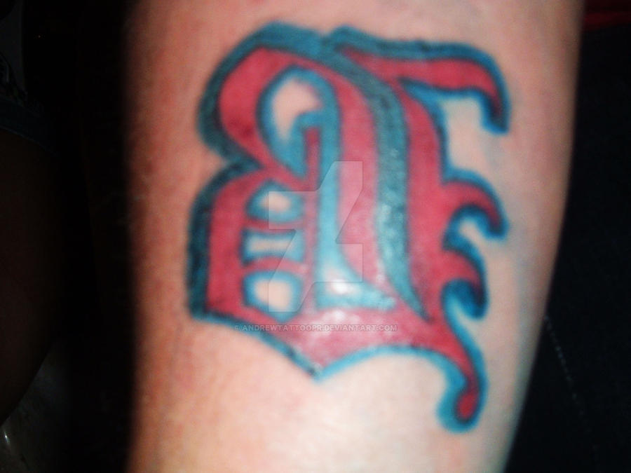 Letter B old style Tattoo by AndrewTattooPR on DeviantArt