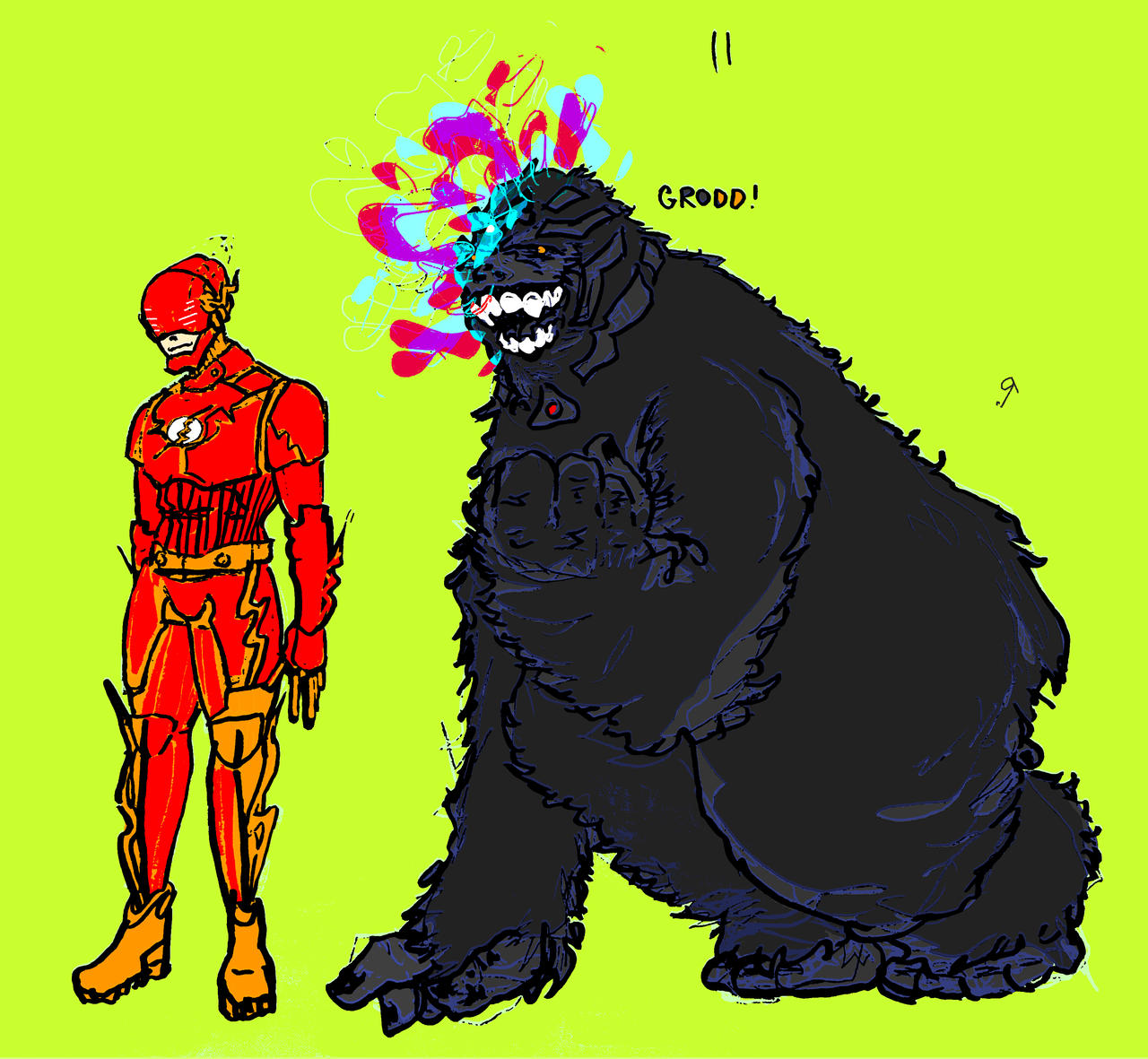 Flash and Grodd by rtoberon on DeviantArt