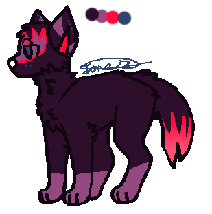 Purple Wolf adoptable auction