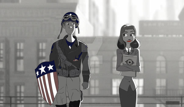 Disney's Paperman - Captain America and Peggy