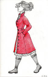 Lady in coat