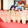 Evangelion Girls Resting Together