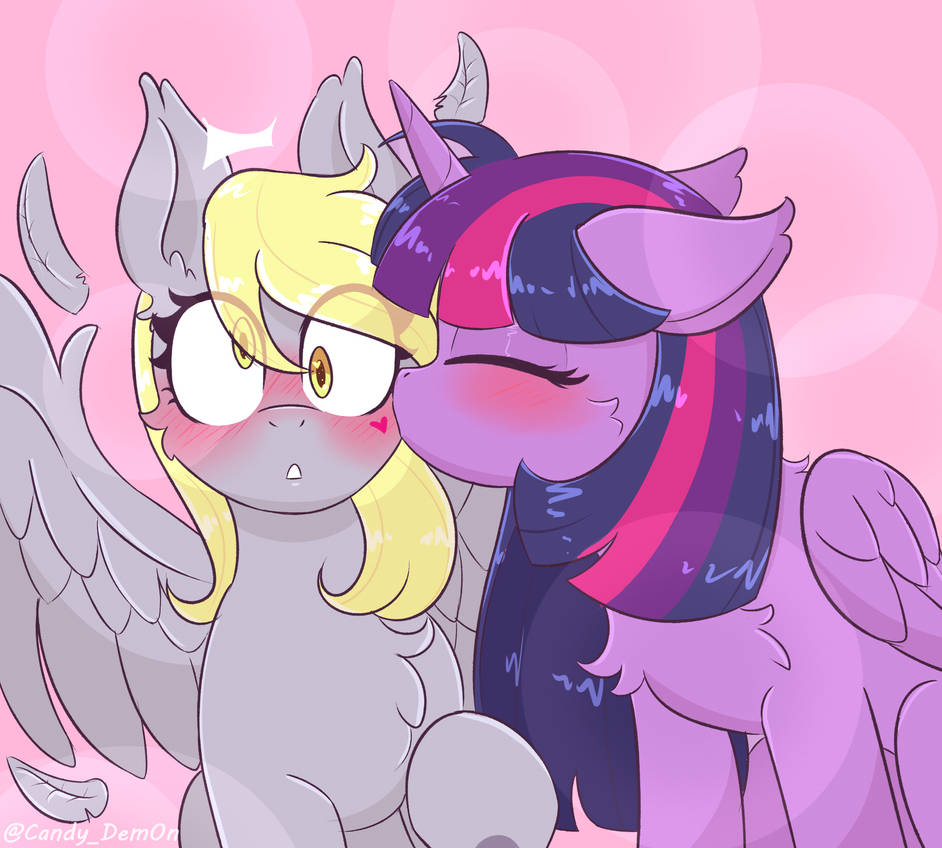 Derpy Love Derpy // Kiss #1 by CandyDemonC on DeviantArt