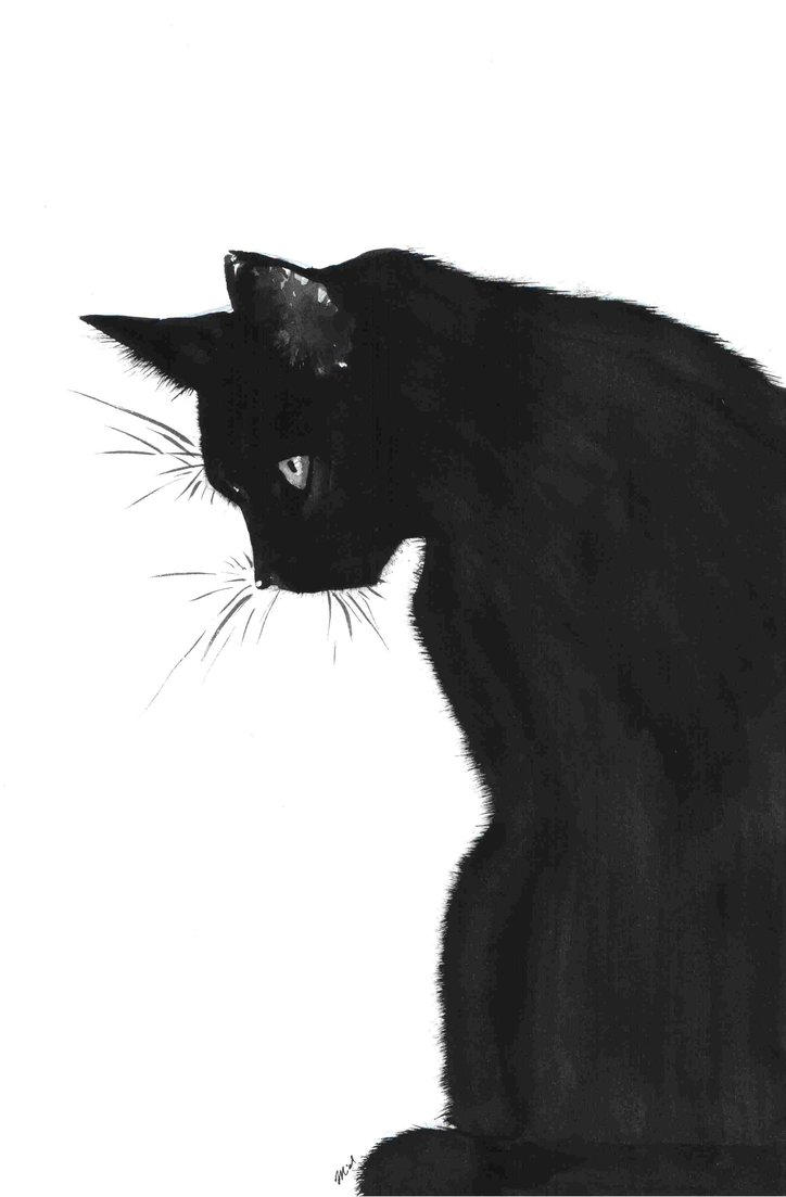 Cat icon (black). by Kostik64 on DeviantArt