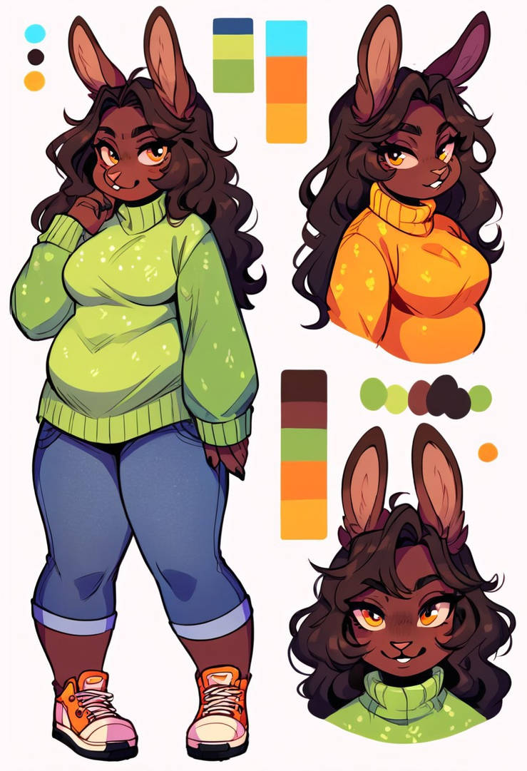 Anthro Bunny : August by ColaAI on DeviantArt
