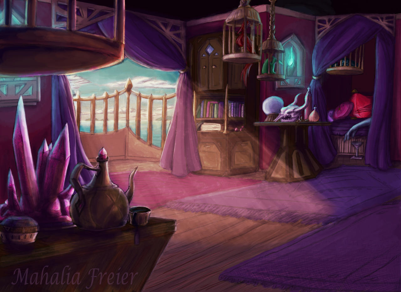 Whirled Room Deviantart Wizard Tower Bedroom by Auniv on DeviantArt