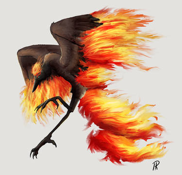 WIP - Firebird Yarn Painting by caffinefreek on DeviantArt