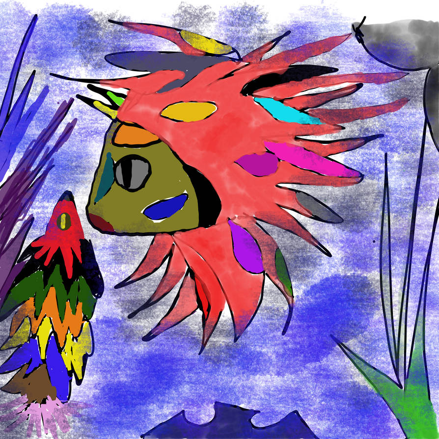 Weird tropical fish swimming free vector by Kaecandycute on DeviantArt