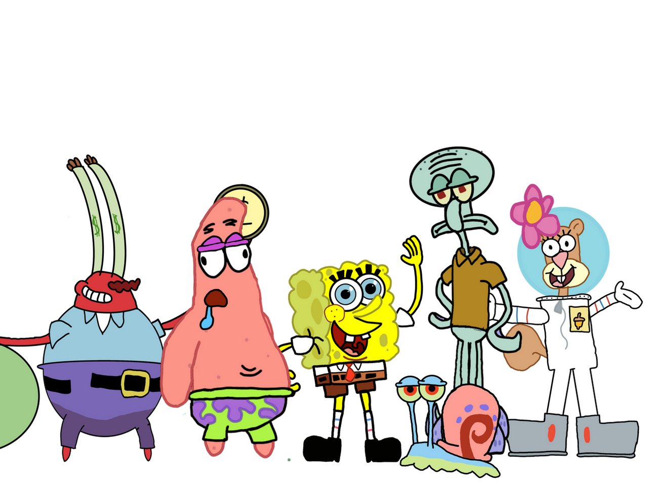 SpongeBob Squarepants characters by Devondalmatian102 on DeviantArt