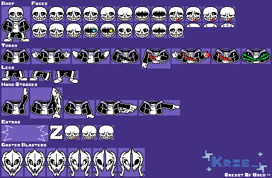 Wiki! Sans Sprite Sheet by ImXR24 by ImXR24 on DeviantArt