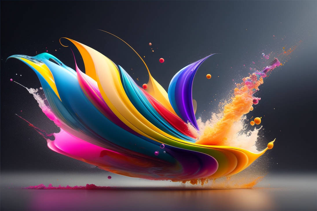 A dynamic composition of thick multi-color ink O2 by loop507 on DeviantArt