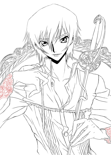 lelouch lineart- request