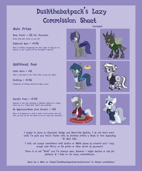 Duskthebatpack's Commission Sheet