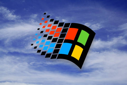 Sky Windows 98 Flag Wall 2