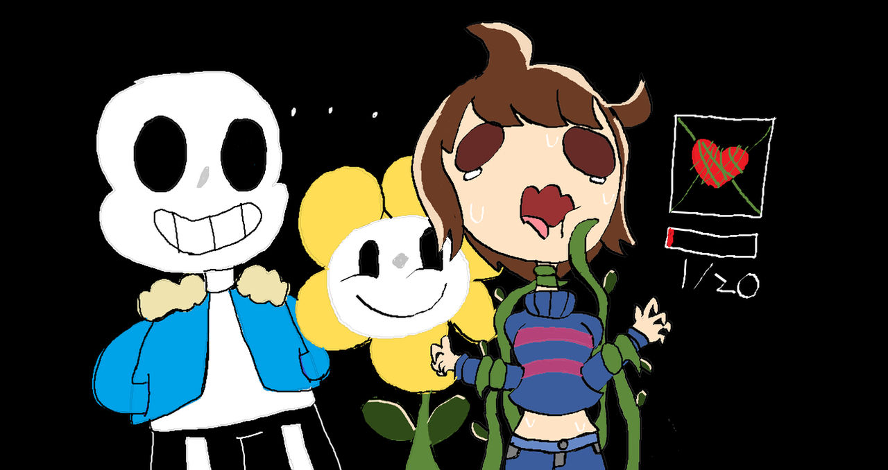 Flowey Strangle Frisk Strangled By Flowey by Knapple on DeviantArt