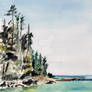 Pachena Bay watercolour