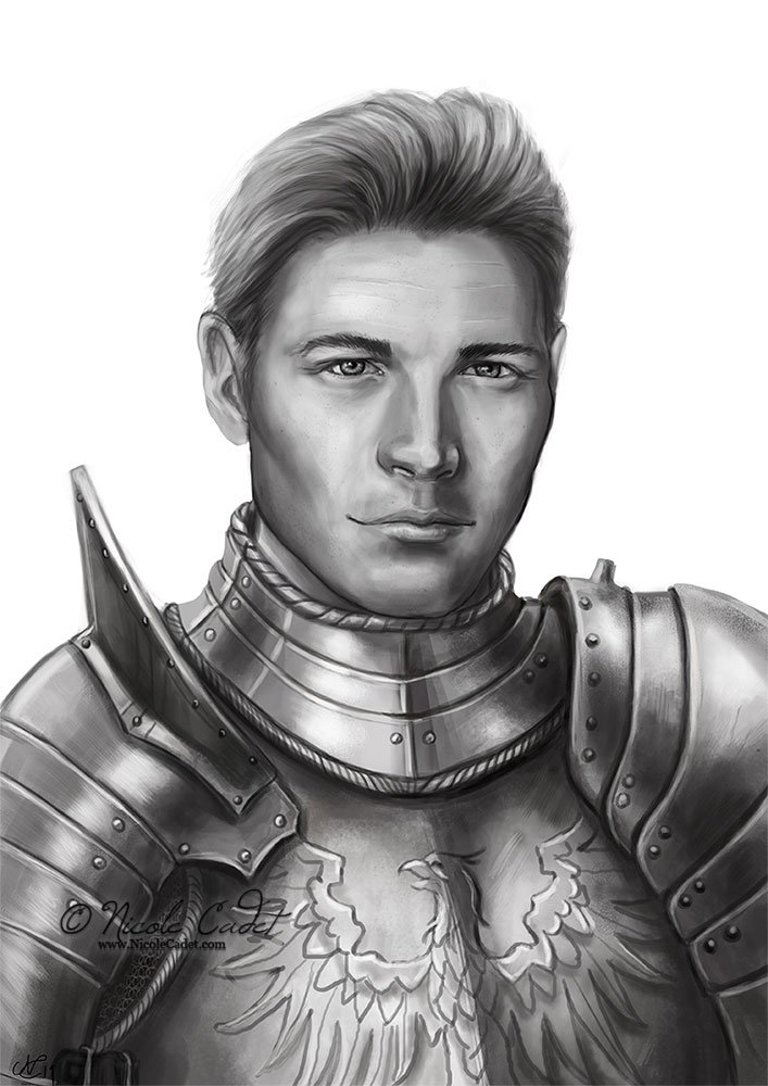 Klaus DnD Knight character portrait commission