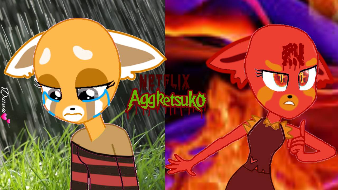 Aggretsuko Crossover Rage Aggretsuko Sad Rage Version by gamerdiana on DeviantArt