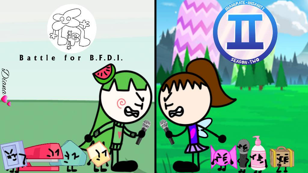 Bfb Inanimate Insanity Battle For BFDI VS Inanimate Insanity by gamerdiana on DeviantArt