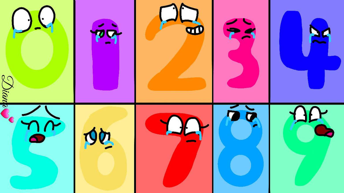Crying Numbers Crying Numberjacks 0 To 9 by gamerdiana on DeviantArt