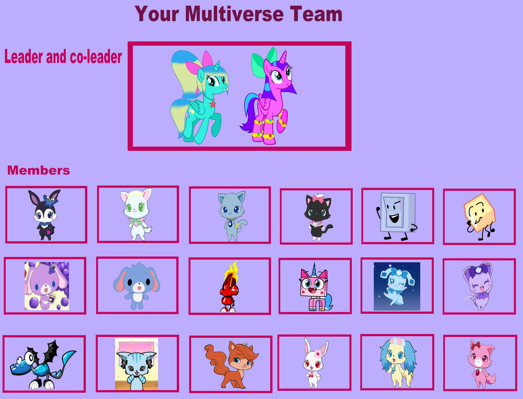 My Multiverse Team by gamerdiana on DeviantArt